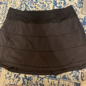 COPY - Lulu Lemon Pace Rival Mid-Rise Skirt Long (Black, Size 8)